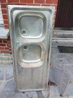Évier double vasque en inox, Maison & Meubles, Enlèvement
