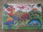 Dinosaurus houten puzzel voor kinderen +3 jaar, Nieuw, 10 tot 50 stukjes, Van hout, 4 tot 6 jaar