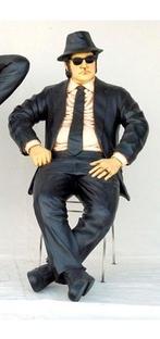 Blues Brothers zittend - incl stoel - levensgroot, Ophalen, Nieuw