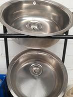 2 spoelbakken inox te koop, Enlèvement, Comme neuf, Inox, Autres types