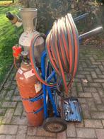 Autogeen lasset op steekkarretje met flessen van Westfalen., Doe-het-zelf en Bouw, Gereedschap | Lasapparaten, Ophalen, Zo goed als nieuw