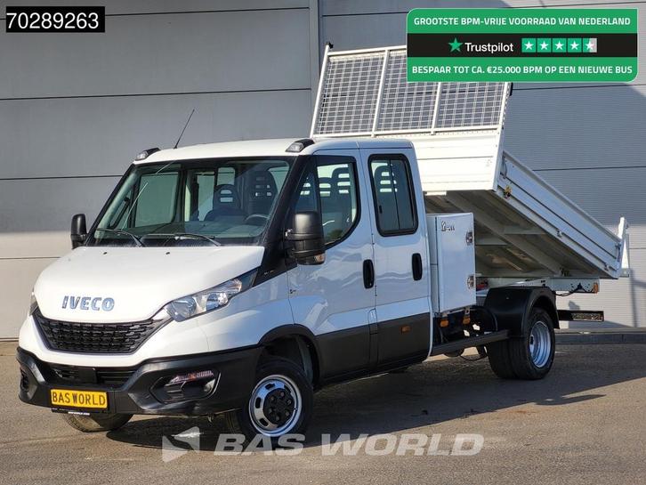 Iveco Daily 35C16 3.0L Open Laadbak met Kist Dubbel Cabine D, Auto's, Bestelwagens en Lichte vracht, Bedrijf, Te koop, Achteruitrijcamera