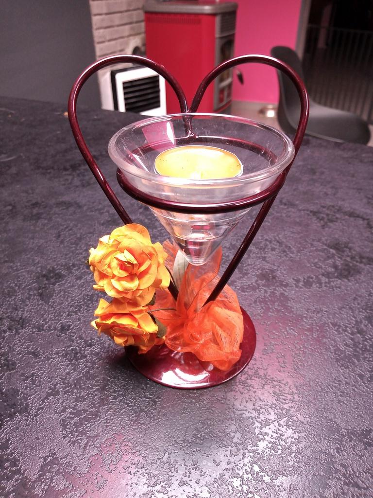 Bougeoir moderne fer et verre, Enlèvement ou Envoi