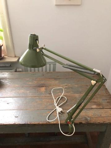 VINTAGE BUREAULAMP ATELIER LAMP EF INDUSTRIES DEENS GROEN beschikbaar voor biedingen