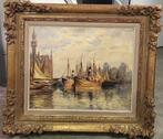 Jean HODRU, havengezicht, Antiek en Kunst, Ophalen of Verzenden