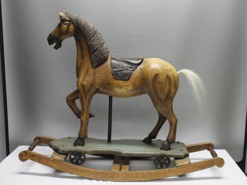 Antiek schommelpaard, Antiek en Kunst, Antiek | Speelgoed, Ophalen of Verzenden