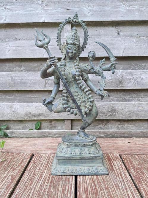 Bronzen beeld van de godin Kali/India/42 cm, Huis en Inrichting, Woonaccessoires | Boeddhabeelden, Nieuw, Ophalen of Verzenden