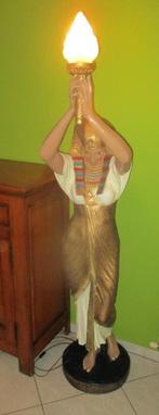Prachtig Egyptisch Beeld met lamp - 180cm, Antiek en Kunst, Kunst | Beelden en Houtsnijwerken, Ophalen