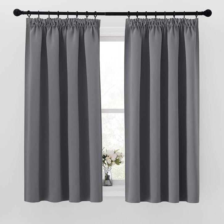 Effen verduisterende gordijnen, warmte-isolerend 140x145 set, Doe-het-zelf en Bouw, Raamkozijnen en Schuifdeuren, Nieuw, Ophalen of Verzenden