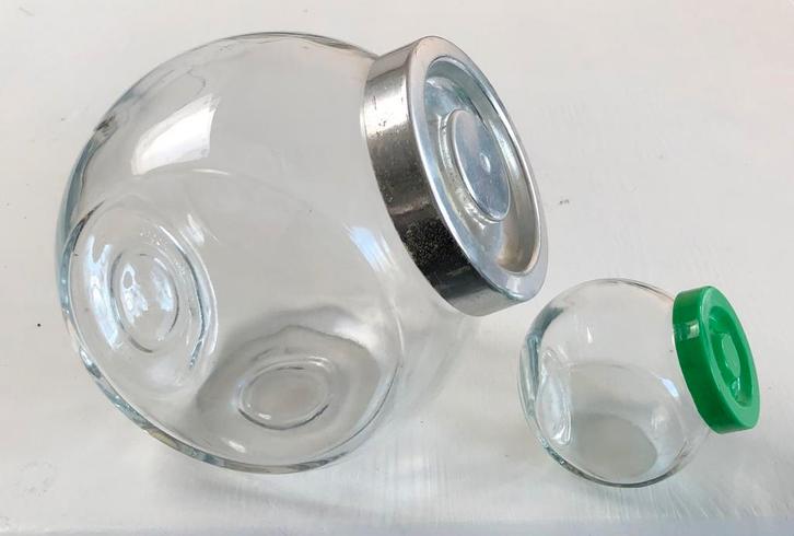 glazen snoepbokalen met schroefdeksel, Huis en Inrichting, Overige Huis en Inrichting, Gebruikt, Ophalen of Verzenden