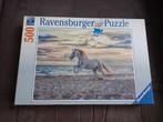 Ravensburger 500 stuks - Paard op het strand, Ophalen of Verzenden, 500 t/m 1500 stukjes, Gebruikt, Legpuzzel
