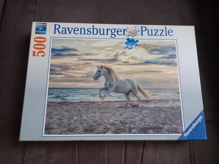 Ravensburger 500 stuks - Paard op het strand, Hobby en Vrije tijd, Denksport en Puzzels, Gebruikt, Legpuzzel, 500 t/m 1500 stukjes