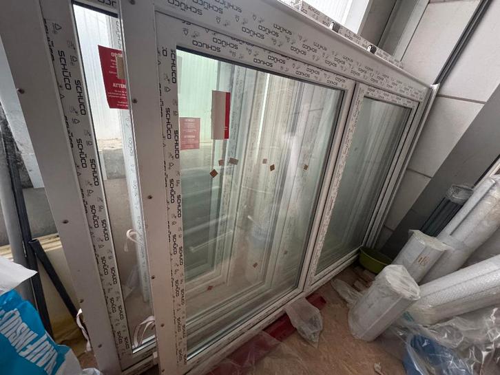 Grote Partij PVC ramen SCHUCO CT70 Wit, Doe-het-zelf en Bouw, Raamkozijnen en Schuifdeuren, Nieuw, Raamkozijn, Kunststof, 75 tot 150 cm