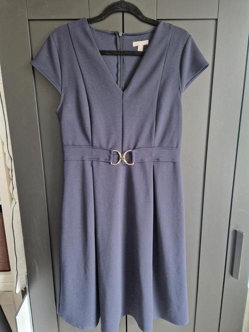 Klassieke, donkerblauwe jurk, Kleding | Dames, Jurken, Zo goed als nieuw, Maat 42/44 (L), Ophalen of Verzenden