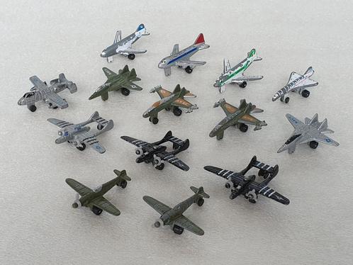 Lot van 14 diecast vliegtuigjes in Micro Machines formaat, Kinderen en Baby's, Speelgoed |Speelgoedvoertuigen, Gebruikt, Ophalen of Verzenden