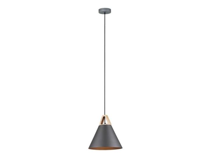 design hanglampen mat zwart met hout, Huis en Inrichting, Lampen | Hanglampen, Nieuw, 75 cm of meer, Hout, Metaal, Ophalen