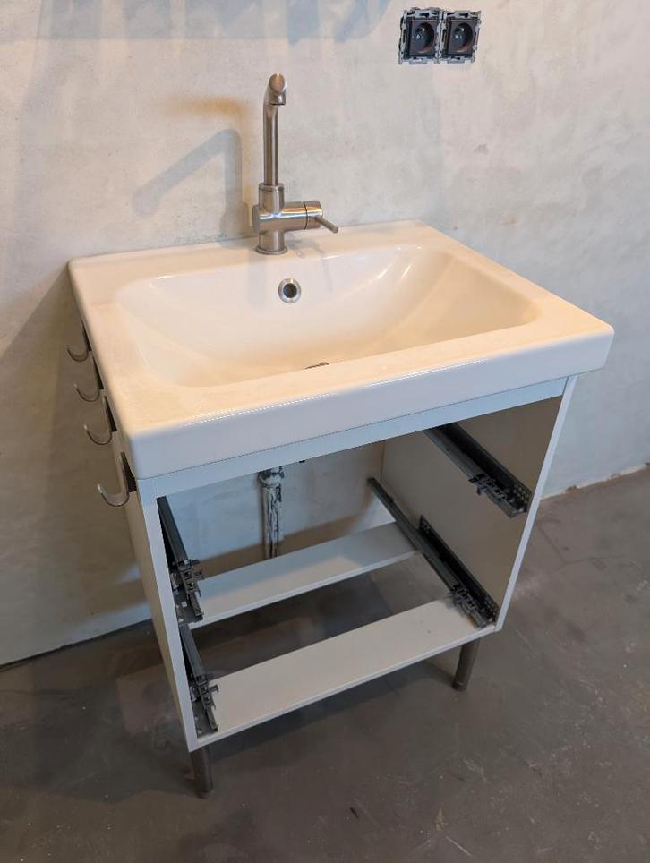 Compleet lavabomeubel met spiegel, Maison & Meubles, Salle de bain | Meubles de Salle de bain, Utilisé, Lavabo ou Évier, Moins de 100 cm