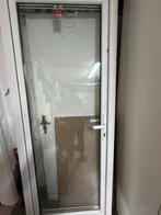 Pvc deur met dubbel glas, Doe-het-zelf en Bouw, Kunststof, 150 tot 225 cm, Zo goed als nieuw, 75 tot 150 cm