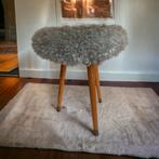 Vintage fluffy krukje / tabouret / poef, Ophalen of Verzenden