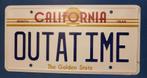 Replicaplaat USA California BACK TO THE FUTURE - OUTATIME, Ophalen, Nieuw, Auto's