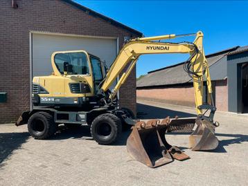 Hyundai 55W-9 Mobiele kraan graafmachine compleet!!, Enlèvement, Excavatrice