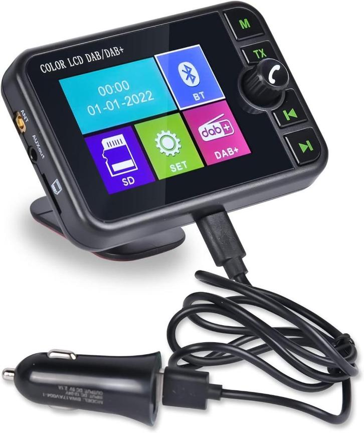 Dab/Dab+, 2,4" draagbaar Dab-scherm met FM-zender, Auto diversen, Autoradio's, Nieuw, Ophalen of Verzenden