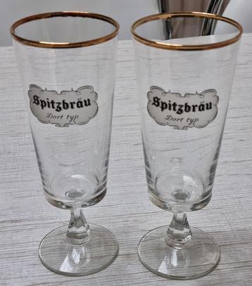 2 X SPITZBRAU DORT TYP BIERGLAZEN, Enlèvement ou Envoi, Neuf, Verre à bière