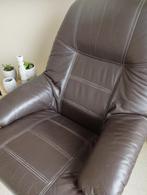 Lederen bruine relax zetel van Deens merk Verikon, Ophalen, Gebruikt, Eenpersoons, Minder dan 75 cm