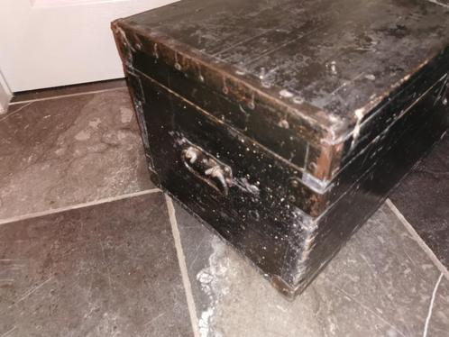antieke zwart houten kist L 74cm D 34cm H 34cm, Huis en Inrichting, Woonaccessoires | Kisten, Gebruikt, Overige houtsoorten, Ophalen