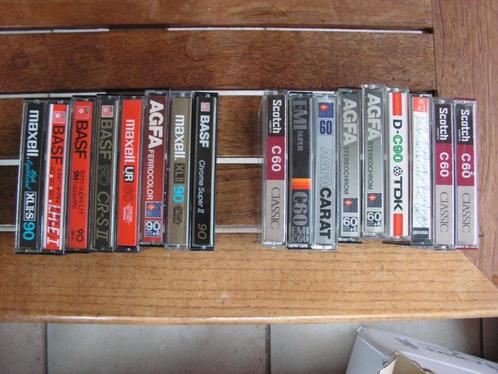 Lot van 17 gebruikte opgenomen audiocassettes., Cd's en Dvd's, Cassettebandjes, Gebruikt, Voorbespeeld, 2 t/m 25 bandjes, Ophalen of Verzenden