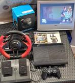 PS3 Super Slim 12GB + Games + Racing Wheel met pedalen, Super Slim, Ophalen of Verzenden, 12 GB, Met 1 controller
