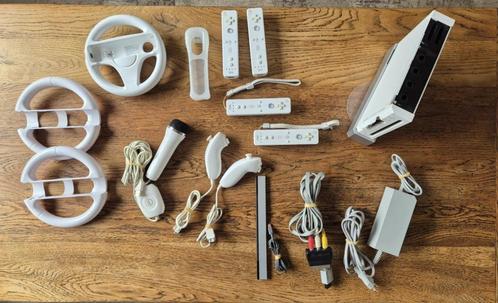 WII NINTENDO, Games en Spelcomputers, Spelcomputers | Nintendo Wii, Zo goed als nieuw, Met 3 controllers of meer, Met games, Met stuurtje