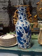 Grand vase en céramique ancien décor oiseaux, Enlèvement