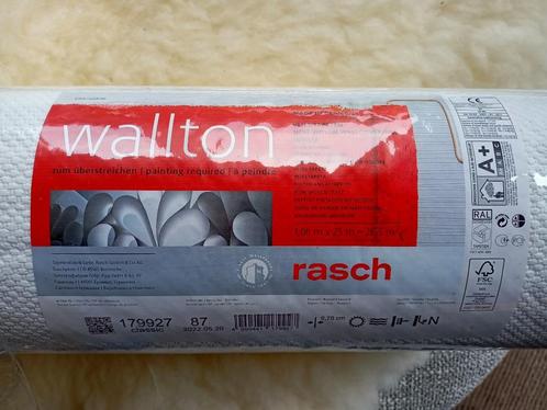 RASCH Vliesbehang 179927 Wallton classic wit 25x1,06 m, Maison & Meubles, Ameublement | Papier peint, Blanc, 25 à 50 m², Enlèvement