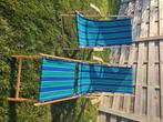 Twee strandstoelen, Tuin en Terras, Ophalen, Gebruikt, Stapelbaar