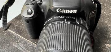 Reflexcamera Canon 600D met lens, 18 Mégapixel, Canon, Enlèvement, Utilisé