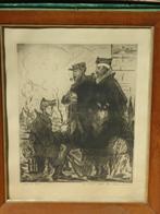 Jules M. CANNEEL eauforte 'ceux de 1914' gravure WW I, Enlèvement
