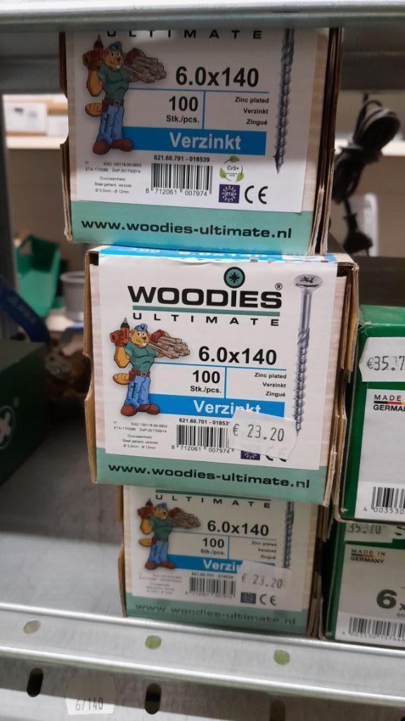 Woodies Schroeven, Spax, Fischer plug, Deltafix, Multi+, Doe-het-zelf en Bouw, IJzerwaren en Bevestigingsmiddelen, Nieuw, Schroeven
