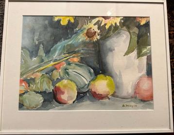 Kees Verwey  Aquarel  Gesigneerd  Papier en Ingelijst  Afm.  beschikbaar voor biedingen