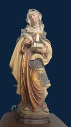 Zillertaler gekleurd houtbeeld - Heilige Theresia van Avila, Antiek en Kunst, Antiek | Religieuze voorwerpen, Ophalen of Verzenden