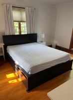 Bed 140x200cm Malm zwart 2 laden en boxsprings, Huis en Inrichting, Ophalen, Gebruikt, Zwart