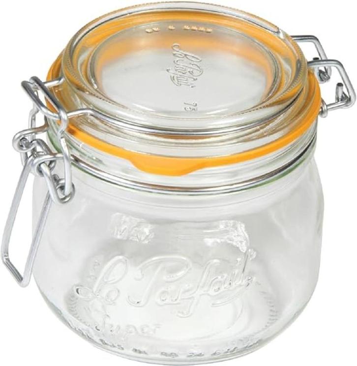 Le Parfait Super weckpotten | 0,5 L | 6 stuks | Nieuw, Huis en Inrichting, Keuken | Potten en Pannen, Nieuw, Overige typen, Glas