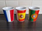Set van 3 bekers met vlag, Overige materialen, Nieuw, Ophalen of Verzenden, Overige stijlen