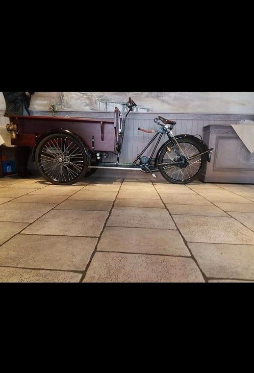 Gerestaureerde authentieke bakfiets elektrisch, Fietsen en Brommers, Fietsen | Bakfietsen, Zo goed als nieuw, Elektrisch, Ophalen of Verzenden