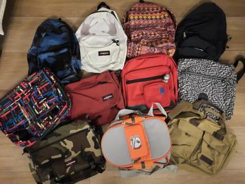 Verschillende rugzakken (Eastpak, Kipling, Oneill,…) beschikbaar voor biedingen