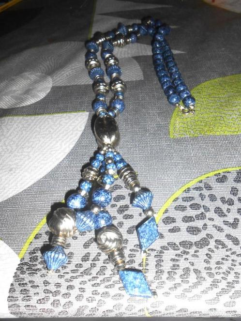 Prachtige fantasieketting, Handtassen en Accessoires, Kettingen, Nieuw, Blauw, Ophalen of Verzenden