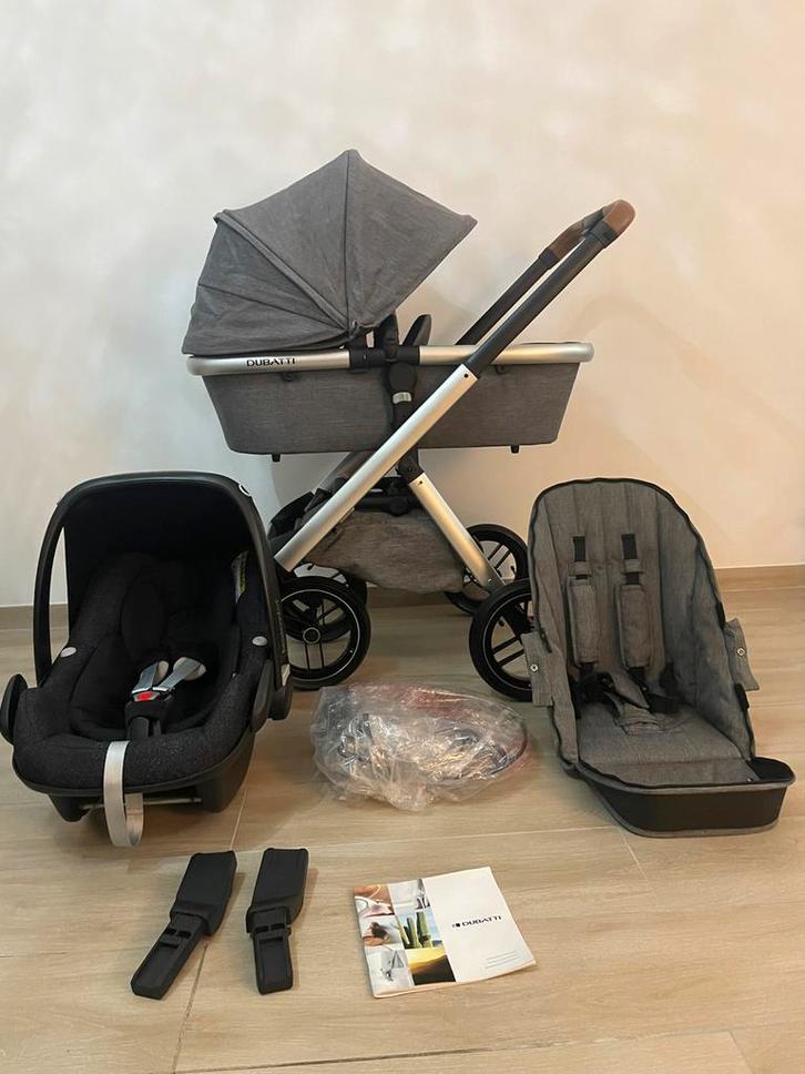 Dubatti One E4 Kinderwagen 3-in-1 Complete Set, Kinderen en Baby's, Buggy's, Zo goed als nieuw, Maxi-Cosi, Regenhoes, Verstelbare rugleuning
