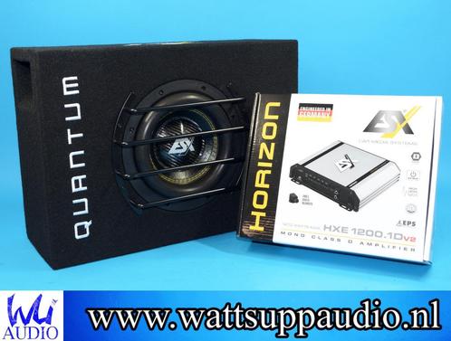 ESX Quantum QXB8 8 inch subwoofer + HXE1200.1Dv2 versterker, Auto diversen, Autospeakers, Nieuw, Ophalen of Verzenden