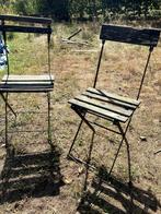 twee vintage bistro stoeltjes, samen 10 euro, Ophalen, Gebruikt, Hout, Inklapbaar
