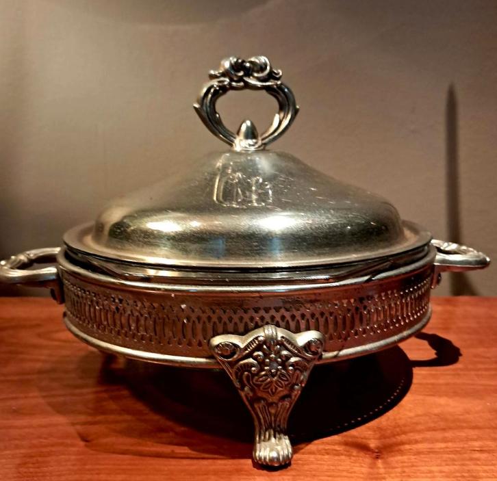 Prachtige, vintage  serveerschotel, Antiek en Kunst, Antiek | Schalen, Ophalen of Verzenden